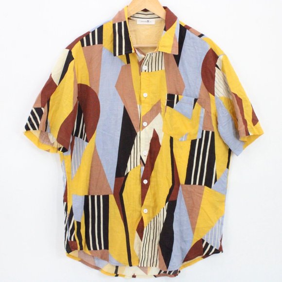 Charmkpr Shirt Mens Multicolor Button Down Beach Short Sleeve Collared Size XL - Picture 1 of 9